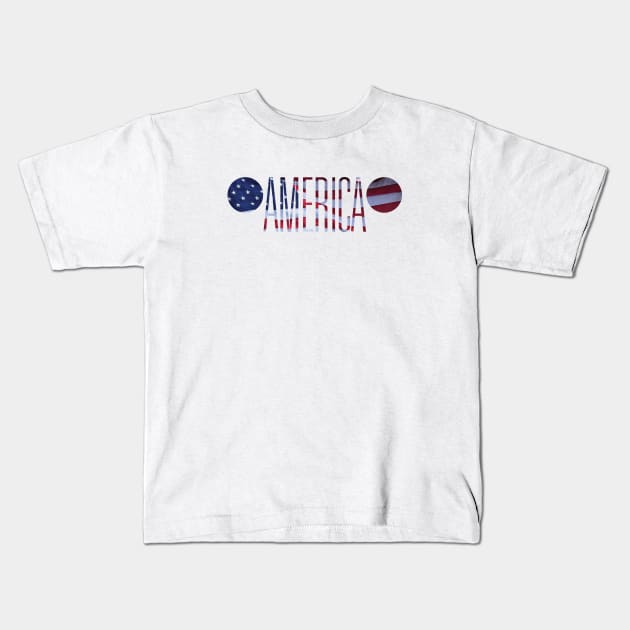 Jeep Wrangler American Flag Kids T-Shirt by mattrlm